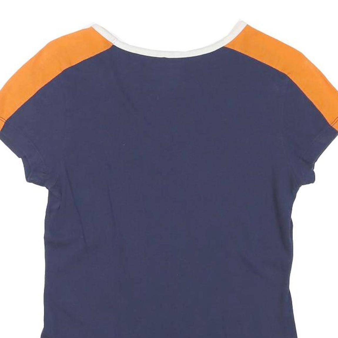 NFL Womens Blue & Orange Denver Broncos V-Neck Short Sleeve S T-Shirt Cotton