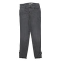 LEVI'S 721 Womens Slim Black Denim Raw Hem Bow Detail W27 L27 Jeans