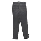 LEVI'S 721 Womens Slim Black Denim Raw Hem Bow Detail W27 L27 Jeans