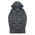 BARBOUR Womens Black Quilted Jacket UK 8 Polyester Blend Long Sleeve Hooded Zip