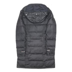 BARBOUR Womens Black Quilted Jacket UK 8 Polyester Blend Long Sleeve Hooded Zip