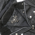 BARBOUR Womens Black Quilted Jacket UK 8 Polyester Blend Long Sleeve Hooded Zip
