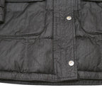 BARBOUR Womens Black Quilted Jacket UK 8 Polyester Blend Long Sleeve Hooded Zip
