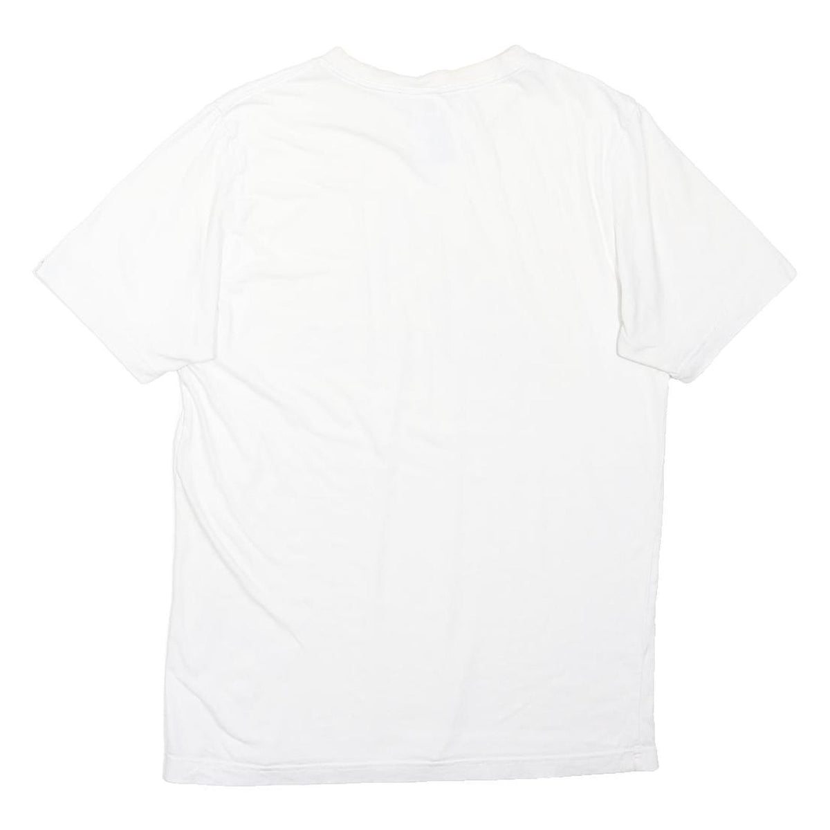 ADIDAS Mens White Cotton Blend Graphic Logo T-Shirt S Short Sleeve Crew Neck