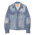 LEVI'S Mens Blue Denim Jacket S Cotton Blend Button Closure Classic Style Casual