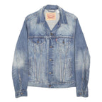LEVI'S Mens Blue Denim Jacket S Cotton Blend Button Closure Classic Style Casual