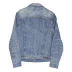 LEVI'S Mens Blue Denim Jacket S Cotton Blend Button Closure Classic Style Casual