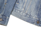LEVI'S Mens Blue Denim Jacket S Cotton Blend Button Closure Classic Style Casual