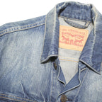 LEVI'S Mens Blue Denim Jacket S Cotton Blend Button Closure Classic Style Casual