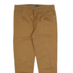 TERRANOVA Mens Cotton Blend Brown Regular Jogger Trousers W32 L28 Drawstring