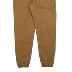 TERRANOVA Mens Cotton Blend Brown Regular Jogger Trousers W32 L28 Drawstring