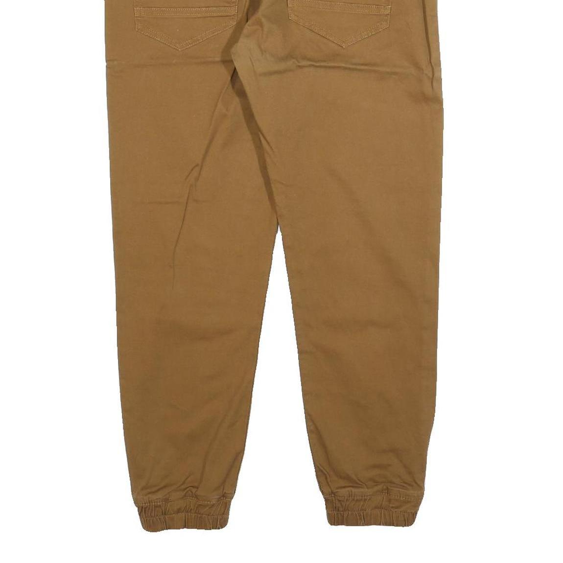 TERRANOVA Mens Cotton Blend Brown Regular Jogger Trousers W32 L28 Drawstring