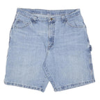 WRANGLER Mens Denim Blue Shorts L W34 Casual Cotton Blend Relaxed Fit