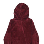 FB SISTER Womens Burgundy Velvet Pullover Hoodie XS Soft Luxe Comfort Fit