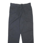 DICKIES Mens Cotton Blend Black Regular Fit Straight Leg Trousers W36 L34