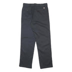 DICKIES Mens Cotton Blend Black Regular Fit Straight Leg Trousers W36 L34