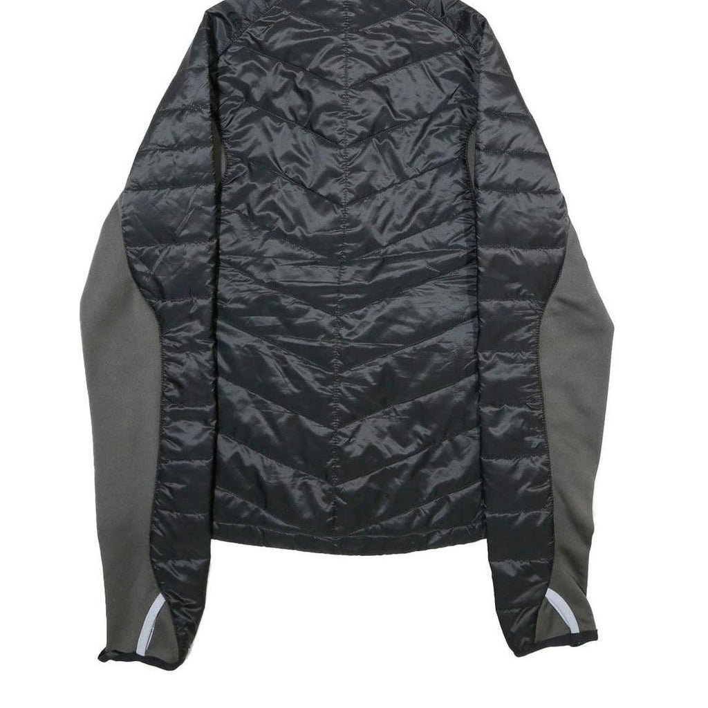 JACK WOLFSKIN Womens Black Outdoor Jacket UK 10 Polyester Blend Puffer Hooded