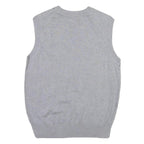 APT 9 Womens Grey & Black Argyle Cotton Blend Patterned V-Neck Jumper S