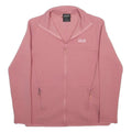 JACK WOLFSKIN Womens Pink Jacket S Polyester Plain Outdoor Zip S Size