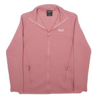 JACK WOLFSKIN Womens Pink Jacket S Polyester Plain Outdoor Zip S Size