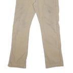 CARHARTT Mens Cotton Blend Beige Regular Straight Trousers W34 L32 Workwear