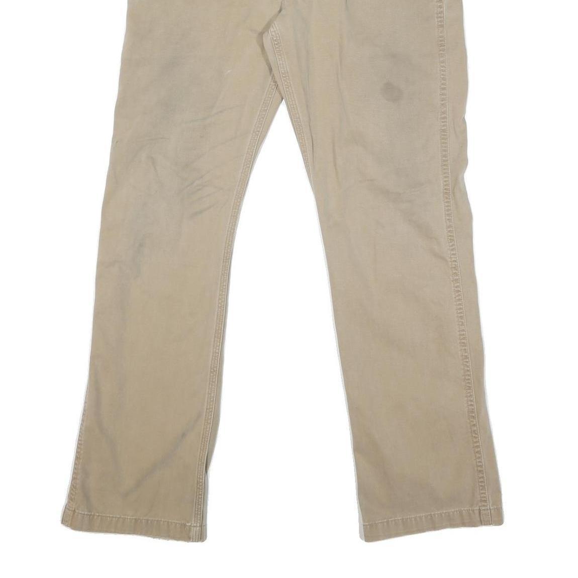 CARHARTT Mens Cotton Blend Beige Regular Straight Trousers W34 L32 Workwear