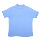 NIKE Mens Blue Short Sleeve Plain 2XL Cotton Polo Shirt Classic Sportswear