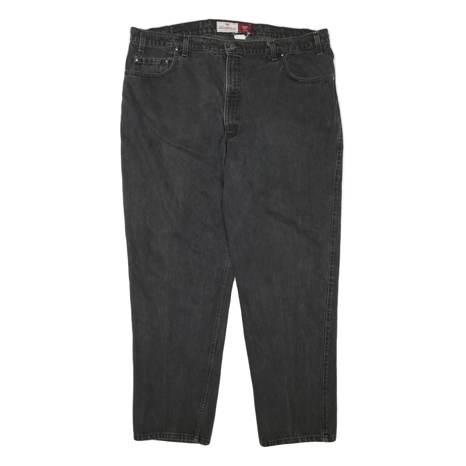 LEVI'S 545 Womens Jeans Black Loose Straight Denim Medium W44 L30 Cotton Blend