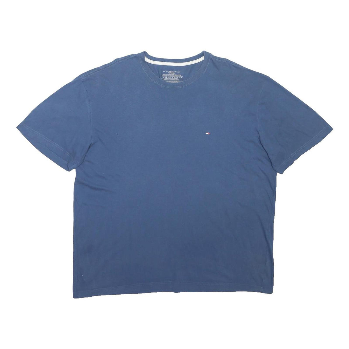 TOMMY HILFIGER Mens Blue Graphic T-Shirt XL Short Sleeve Crew Neck Classic Fit