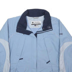 COLUMBIA Womens Blue & White Outdoor Jacket XL Nylon Zip Sportwear