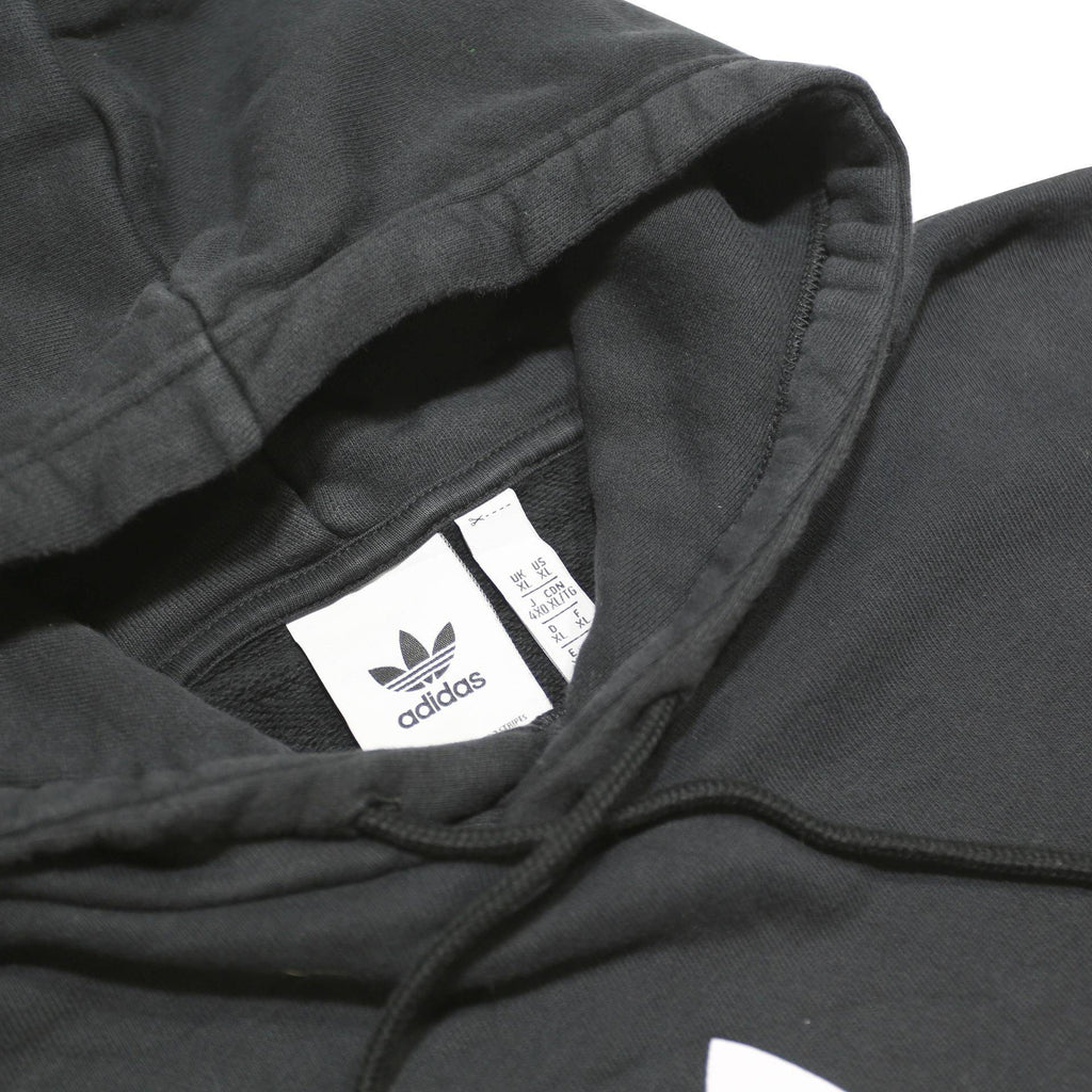 ADIDAS Mens Black Hoodie XL Cotton Blend Pullover Logo Sweater Casual