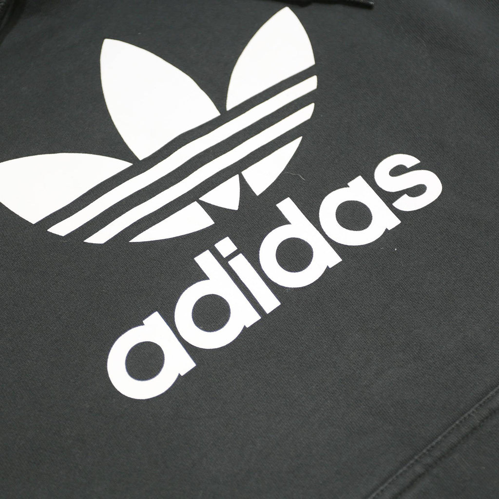 ADIDAS Mens Black Hoodie XL Cotton Blend Pullover Logo Sweater Casual