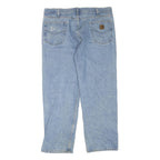 CARHARTT Mens Regular Fit Light Blue Denim Jeans W40 L30 Classic Cotton Blend