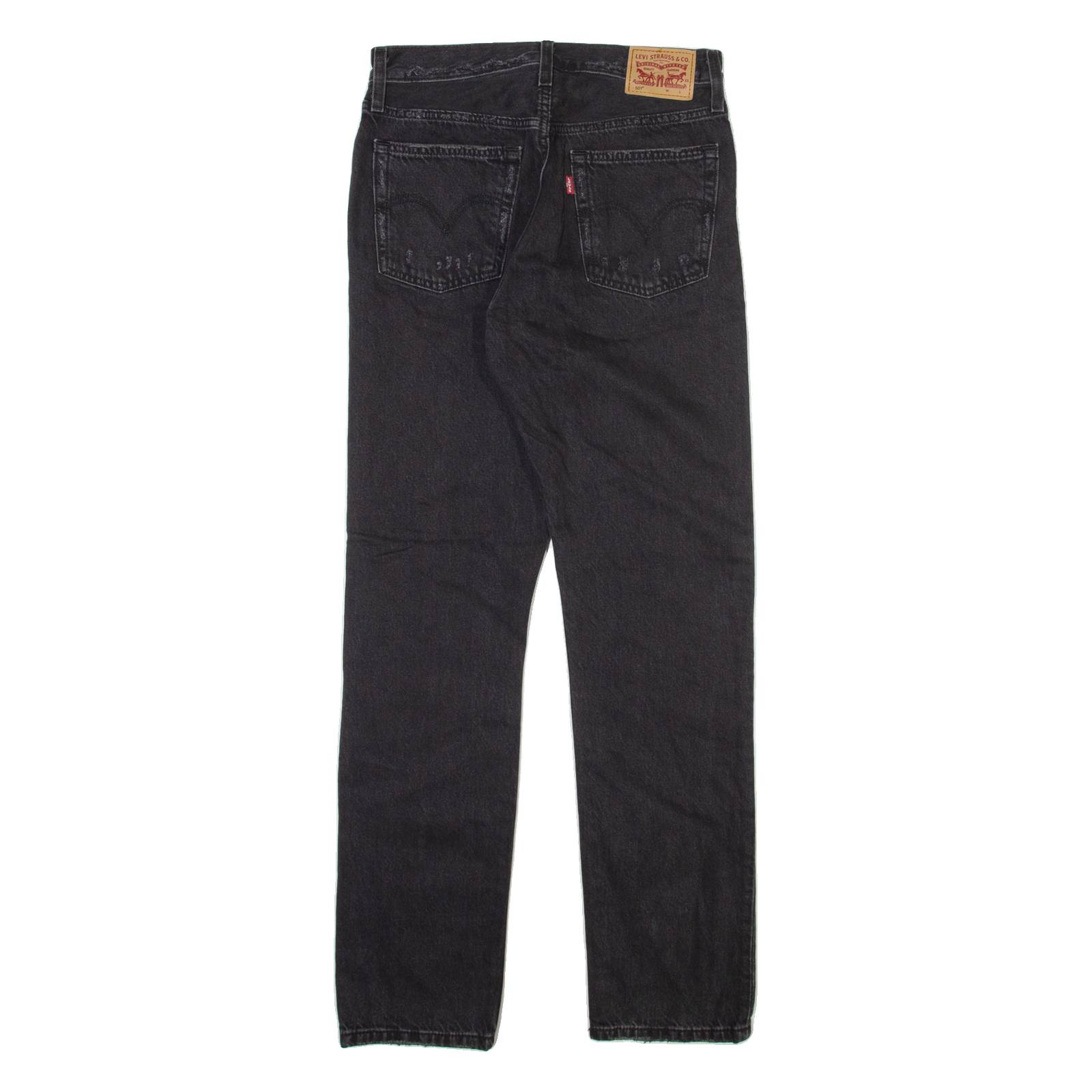 LEVI'S 501 Jeans Distressed Womens Grey Regular Straight W27 L30