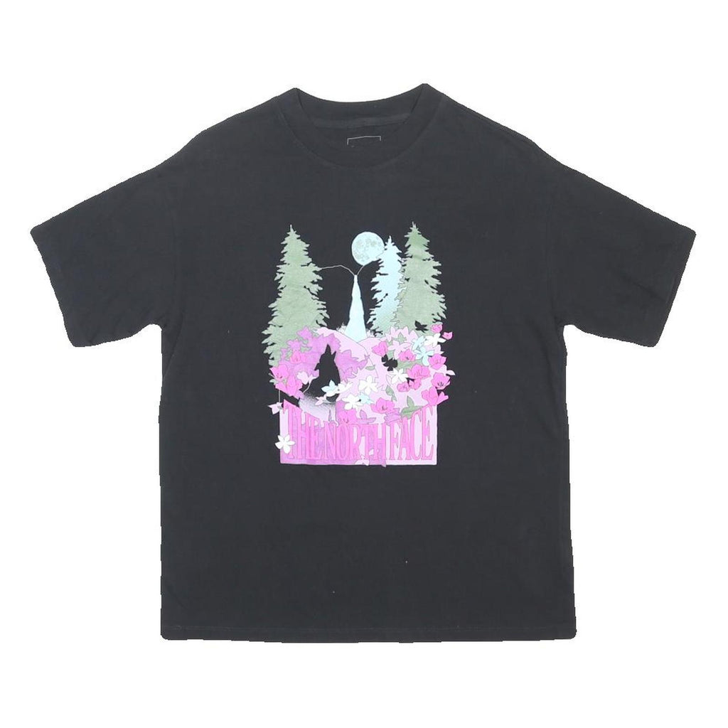 THE NORTH FACE Womens Black Graphic T-Shirt S Short Sleeve Crew Neck Outdoor