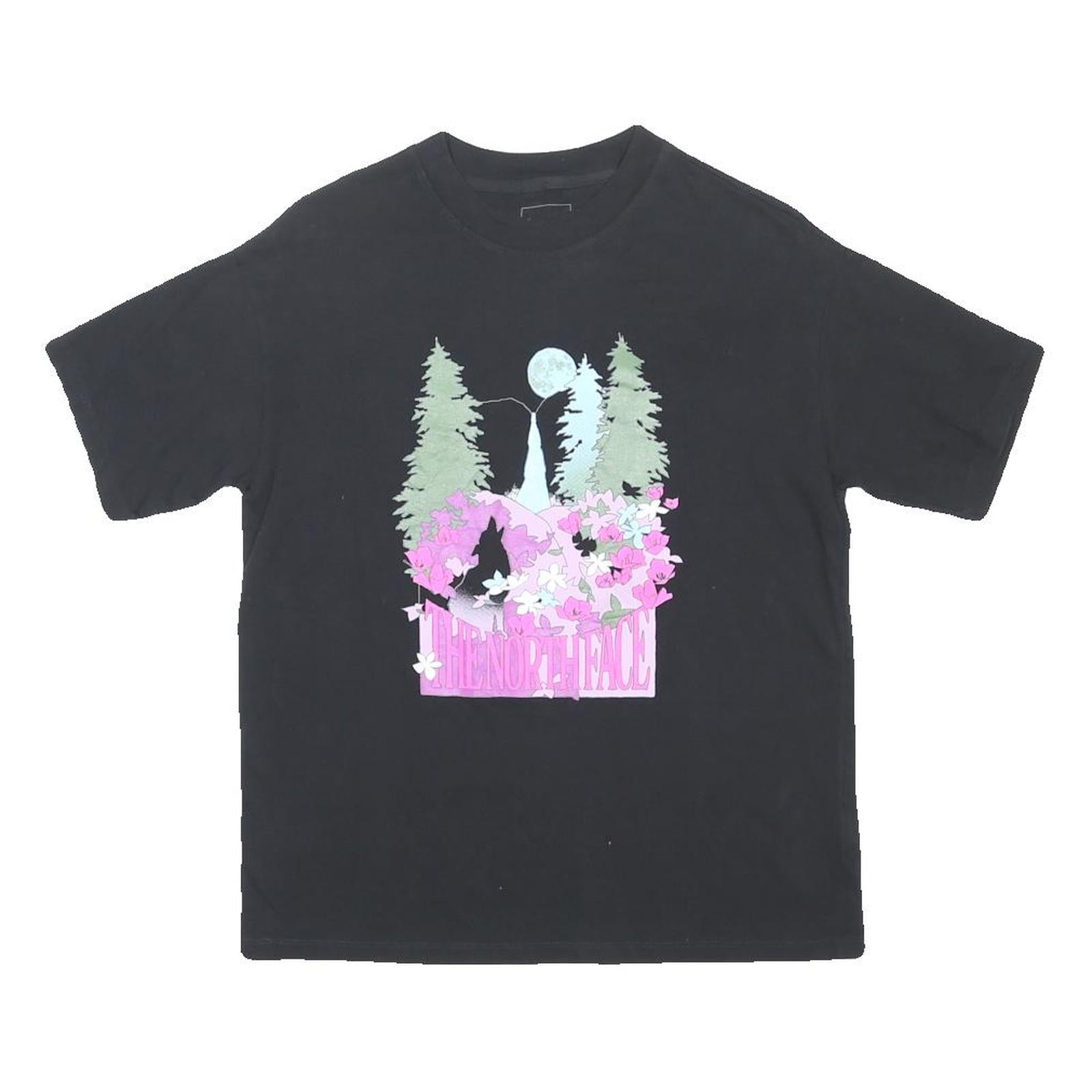THE NORTH FACE Womens Black Graphic T-Shirt S Short Sleeve Crew Neck Outdoor