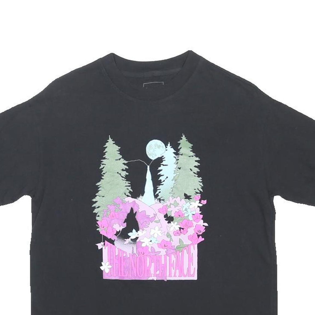 THE NORTH FACE Womens Black Graphic T-Shirt S Short Sleeve Crew Neck Outdoor