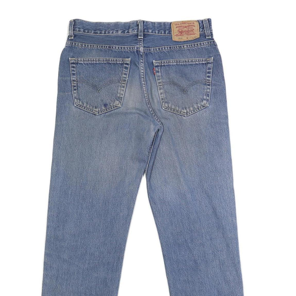 LEVI'S 504 Mens Jeans Blue Regular Straight Denim Medium W34 L32 Classic Fit Zip