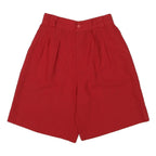 BRIGGS Womens Shorts Red Casual Classic M W26 Comfortable Cotton Blend