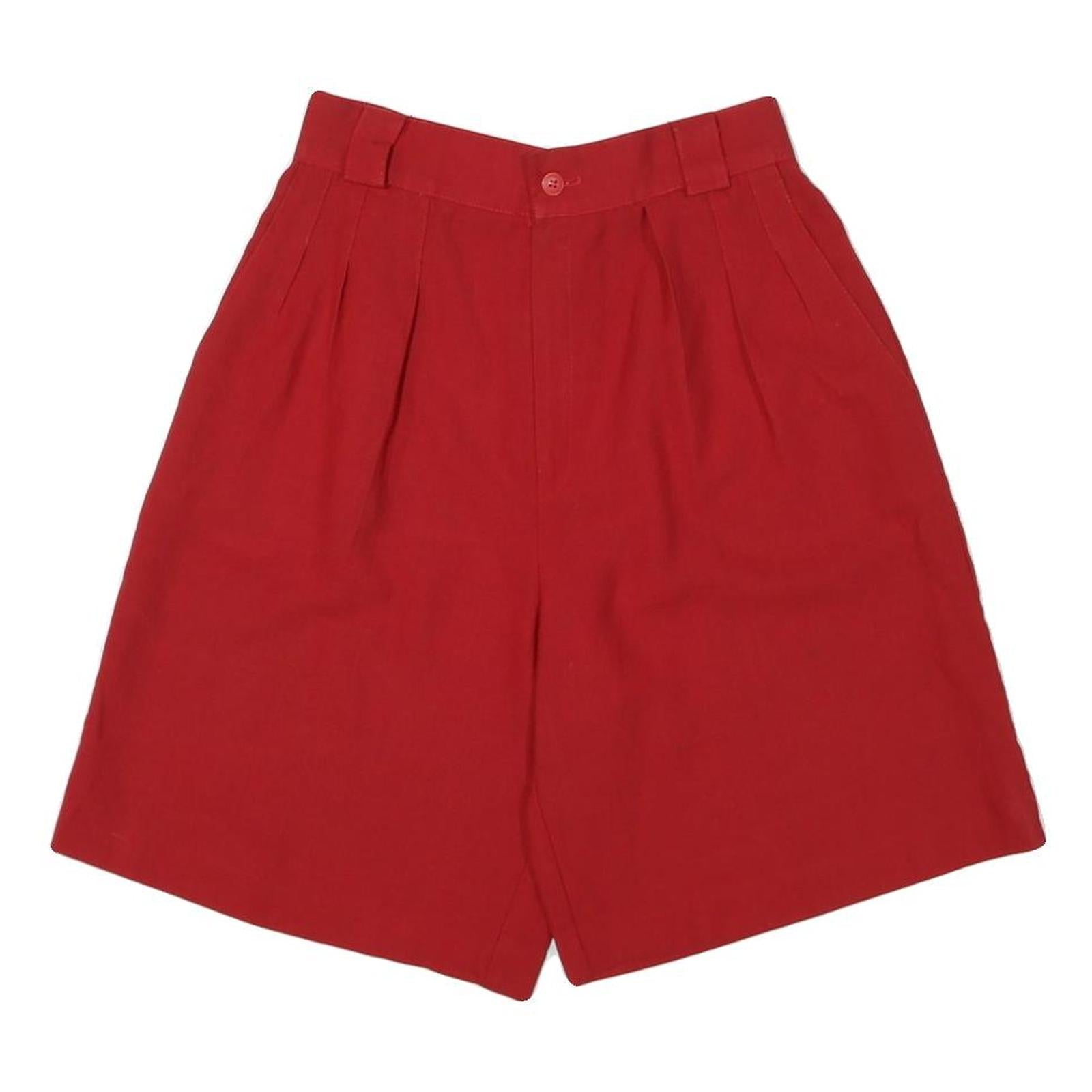 BRIGGS Womens Shorts Red Casual Classic M W26 Comfortable Cotton Blend