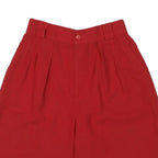 BRIGGS Womens Shorts Red Casual Classic M W26 Comfortable Cotton Blend