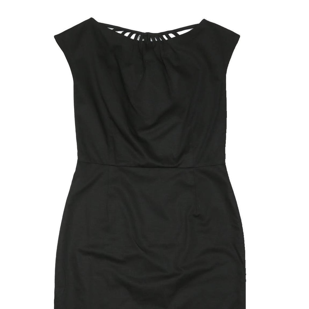 LAURA ASHLEY Womens Black Day Dress Polyester Blend Sleeveless Knee Length Size
