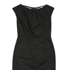 LAURA ASHLEY Womens Black Day Dress Polyester Blend Sleeveless Knee Length Size