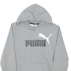 PUMA Mens Grey Pullover Hoodie S Cotton Blend Casual Sportswear