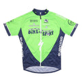 GIORDANA Mens Green & Navy Graphic Cycling Jersey L Short Sleeve Zip Up
