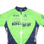GIORDANA Mens Green & Navy Graphic Cycling Jersey L Short Sleeve Zip Up