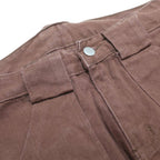 Womens Regular Fit Brown Cargo Trousers Viscose Blend W26 L29 Zip Pocket Design