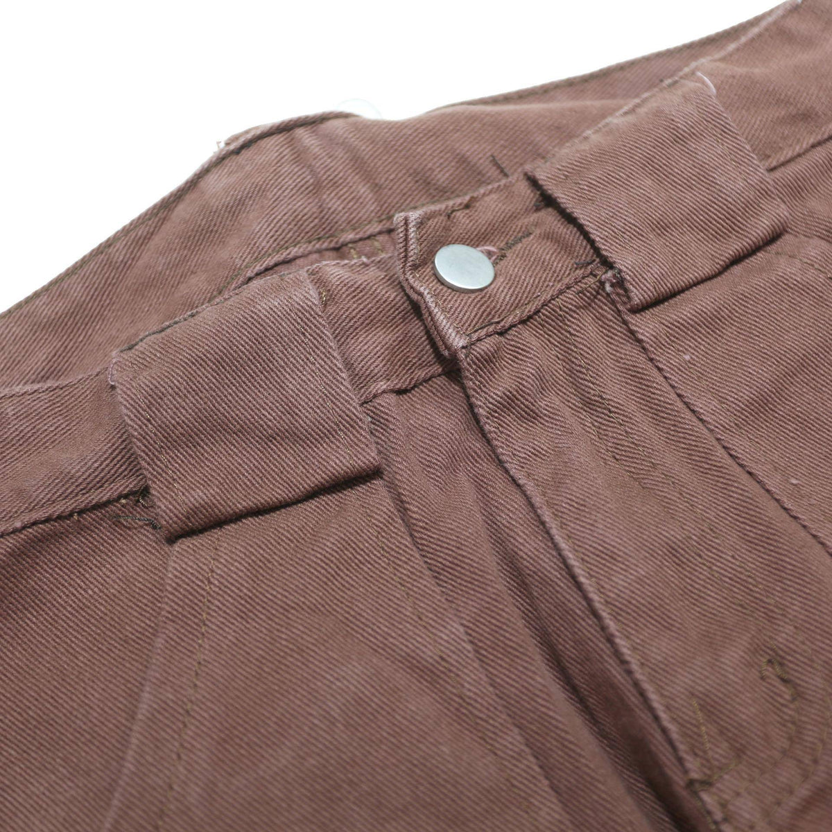 Womens Regular Fit Brown Cargo Trousers Viscose Blend W26 L29 Zip Pocket Design