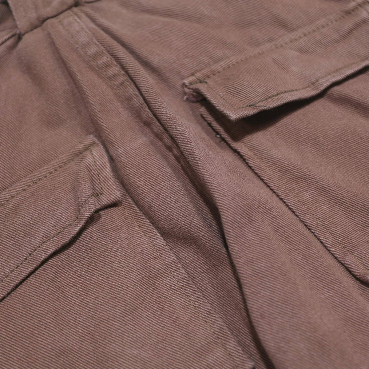 Womens Regular Fit Brown Cargo Trousers Viscose Blend W26 L29 Zip Pocket Design