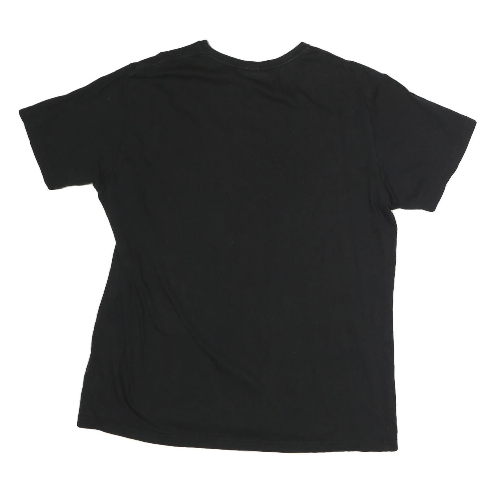 ADIDAS Mens Black Graphic T-Shirt 2XL Short Sleeve Crew Neck Cotton Sports